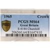 Image 3 : 1965 GREAT BRITAIN CROWN PCGS MS64 S-4144