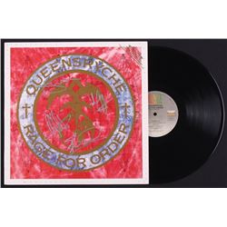 Queensryche  Rage for Order  Vinyl Record Album Band Signed by (4) with Geoff Tate, Eddie Jackson, M