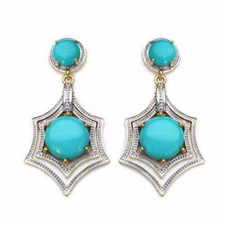 STERLING SILVER TURQUOISE DROP EARRING