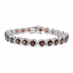 STERLING SILVER GARNET BRACELET