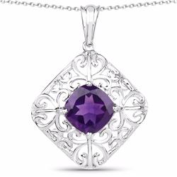 STERLING SILVER AMETHYST PENDANT