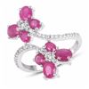 Image 1 : STERLING SILVER RUBY BUTTERFLY RING