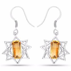 STERLING SILVER CITRINE EARRING