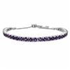 Image 1 : STERLING SILVER AFRICAN AMETHYST ADJUSTABLE TENNIS BRACELET