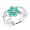 Image 1 : STERLING SILVER BRAZILIAN SAKOTA EMERALD RING