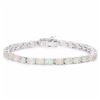 Image 1 : STERLING SILVER ETHIOPIAN OPAL TENNIS BRACELET