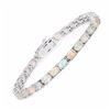 Image 2 : STERLING SILVER ETHIOPIAN OPAL TENNIS BRACELET