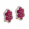 Image 1 : STERLING SILVER RUBY EARRINGS
