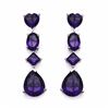 Image 1 : STERLING SILVER MULTI SHAPE BRAZILIAN AMETHYST DROP EARRING