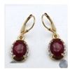 Image 1 : STERLING SILVER RUBY EARRINGS