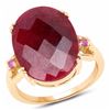 Image 1 : STERLING SILVER CHECKER BOARD RUBY RING