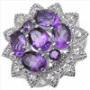 Image 1 : STERLING SILVER AFRICAN AMETHYST RING