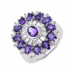 STERLING SILVER AFRICAN AMETHYST RING