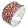 Image 2 : STERLING SILVER ORANGE SAPPHIRE RING