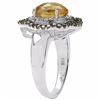 Image 2 : STERLING SILVER CITRINE AND COLOR DIAMOND RING