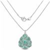 Image 2 : STERLING SILVER BRAZILIAN SAKOTA EMERALD AND DIAMOND PENDANT