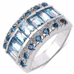 STERLING SILVER BLUE TOPAZ RING