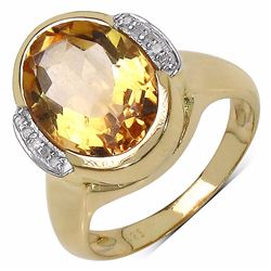 STERLING SILVER CITRINE RING