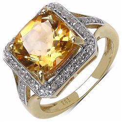 STERLING SILVER CITRINE RING