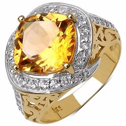 STERLING SILVER CITRINE RING