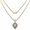 Image 2 : STERLING SILVER ETHIOPIAN OPAL AND TANZANITE PENDANT