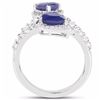 Image 2 : STERLING SILVER SAPPHIRE BYPASS RING
