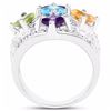 Image 2 : STERLING SILVER MULTI STONE RING