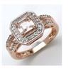 Image 1 : STERLING SILVER OCTAGON MORGANITE RING