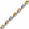 Image 2 : STERLING SILVER MULTI COLOR SAPPHIRE BRACELET