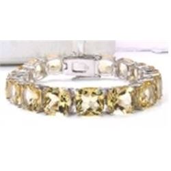 STERLING SILVER CITRINE BRACELET