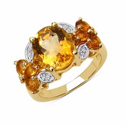 STERLING SILVER CITRINE RING