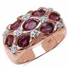 Image 1 : STERLING SILVER RHODOLITE RING