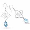 Image 2 : STERLING SILVER SWISS BLUE TOPAZ EARRING