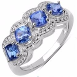 STERLING SILVER TANZANITE RING