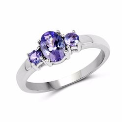 STERLING SILVER TANZANITE RING