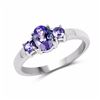 Image 1 : STERLING SILVER TANZANITE RING