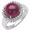 Image 1 : STERLING SILVER CABOCHON RUBY RING