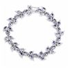 Image 2 : STERLING SILVER TANZANITE LEAF BRACELET