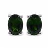Image 1 : STERLING SILVER CHROME DIOPSIDE EARRING