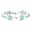 Image 1 : STERLING ISLVER AQUAMARINE CABOCHON BRACELET