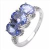 Image 1 : STERLING SILVER TANZANITE RING