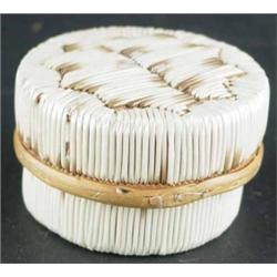 Pair Chippewa Indian Birchbark Baskets