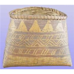 Chippewa Indian Incised Basket