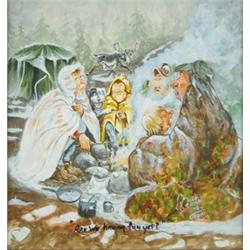 Boots Reynolds - Oil on Board