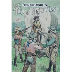 Buffalo Bill Dime Novel Cover Illustration 