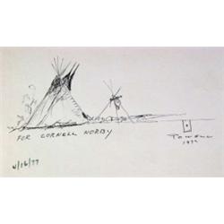 Ace Powell - Ink Sketch in Book