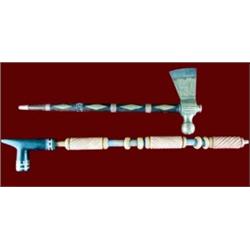 Indian Tomahawk & Pipe in Display