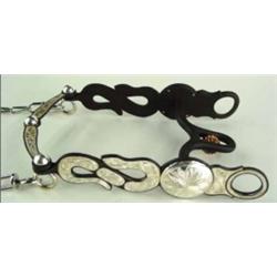 F.A. Meanea Saddle Co Silver Inlaid Bit