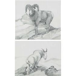 Tom Sander - Pair of Pencil Drawings