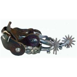 California Type Silver Inlaid Spurs